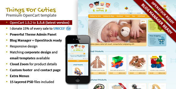 ThingsforCuties Responsive OpenCart Baby Template