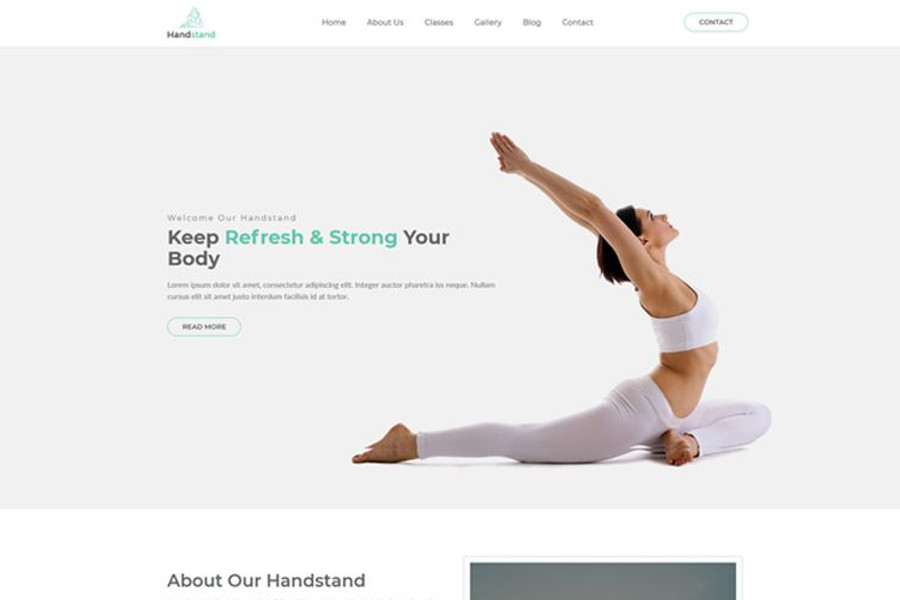 Handstand - Gym & Fitness Website Template
