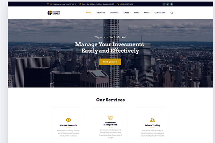 Investment Smart - Solid Investment Agency Multipage HTML Website Template