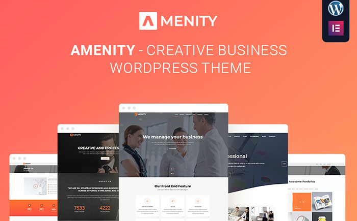 Amenity - Business One Page WordPress Theme