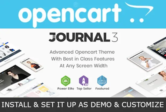 install and customize opencart journal 3 theme